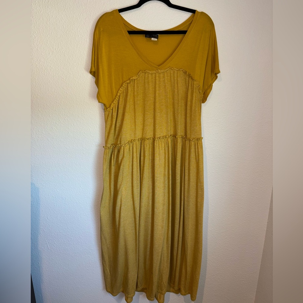 Anthropologie Saturday Sunday Mustard Women's Dress L